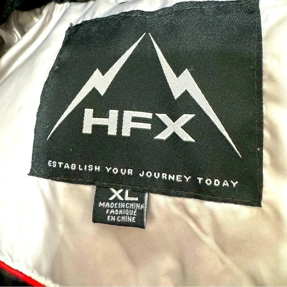 HFX silver Parka with Faux Rabbit lined hood size XL - Picture 8 of 8